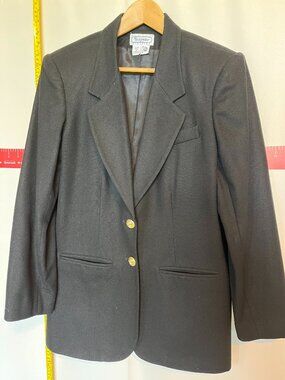 Bridgewater 100% Wool Blazer in Black size 12